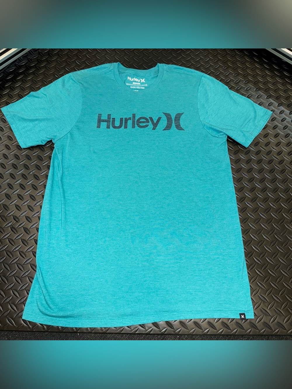 Hurley Men’s Teal Logo Crew Neck T-Shirt